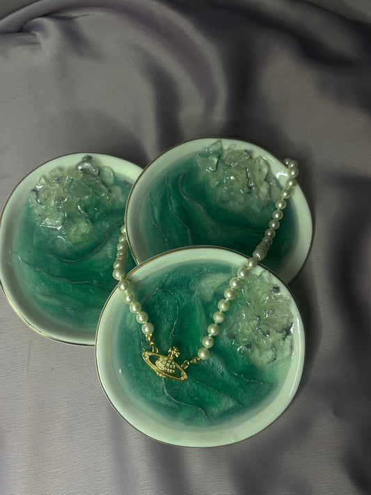 Green Porcelain Ring Dish