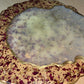 Clear, cream and gold, with rose petals and gold flakes - Round Resin Placemat