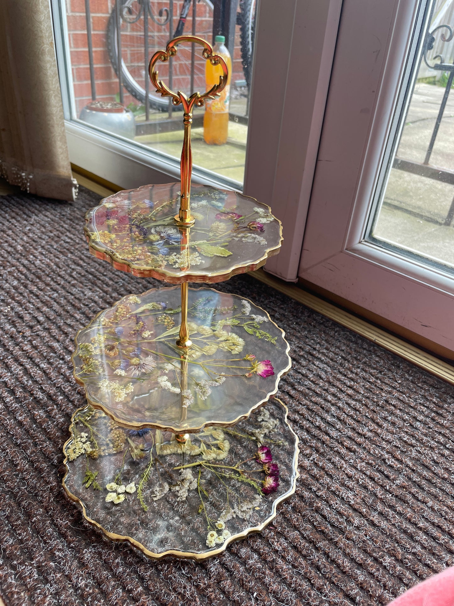 Floral Resin Tiered Cake Stand - Custom