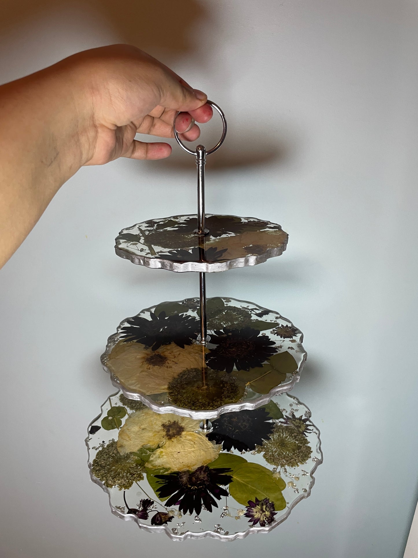 Floral Resin Tiered Cake Stand - Custom