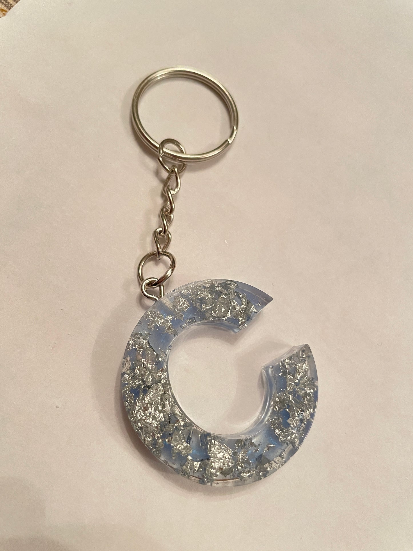 Alphabet Letter Resin Keyring - Custom