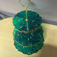 Sparkly Green with rose petals and gold flakes Three Tier Resin Cake Stand