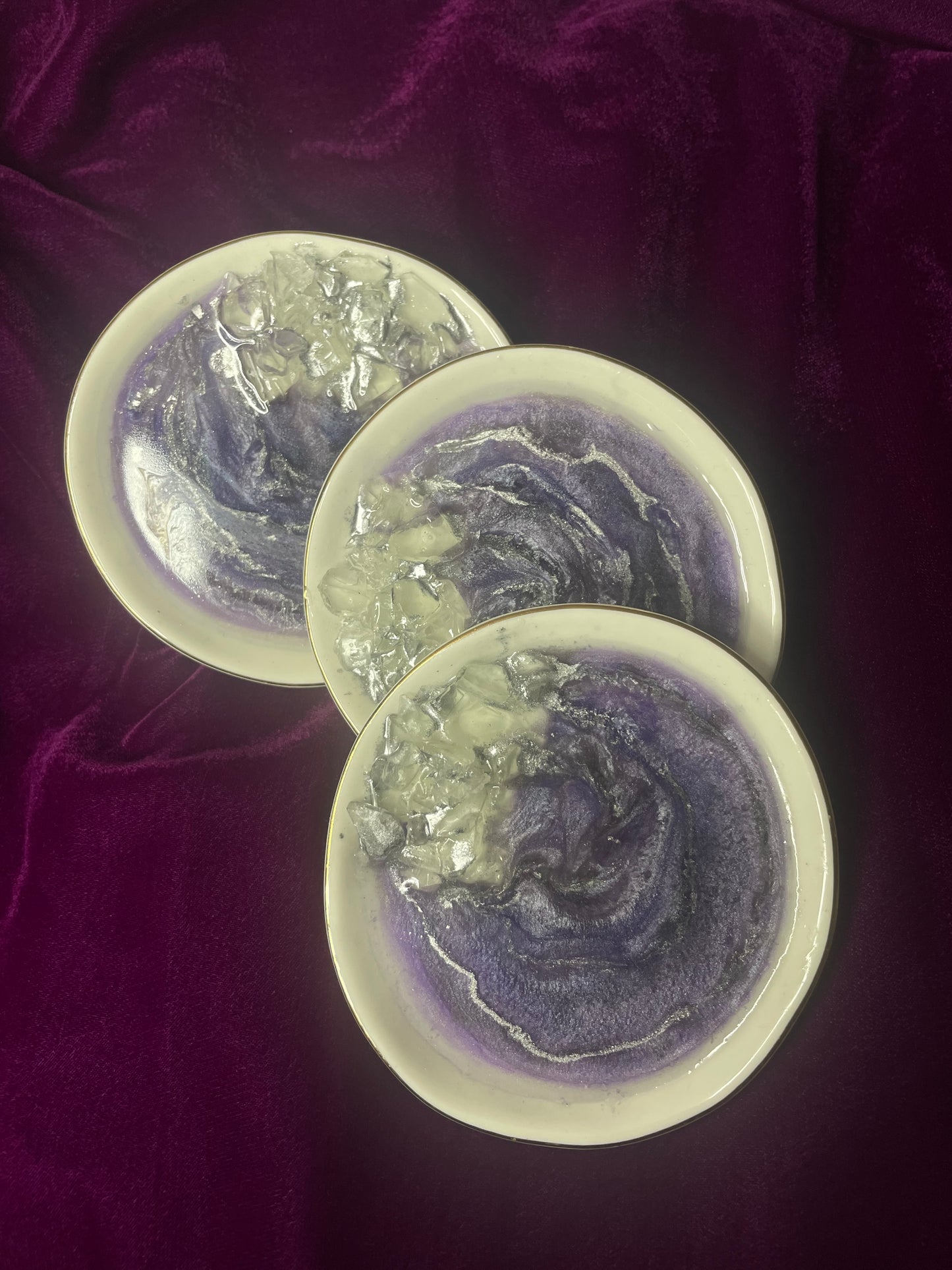 Purple Porcelain Ring Dish