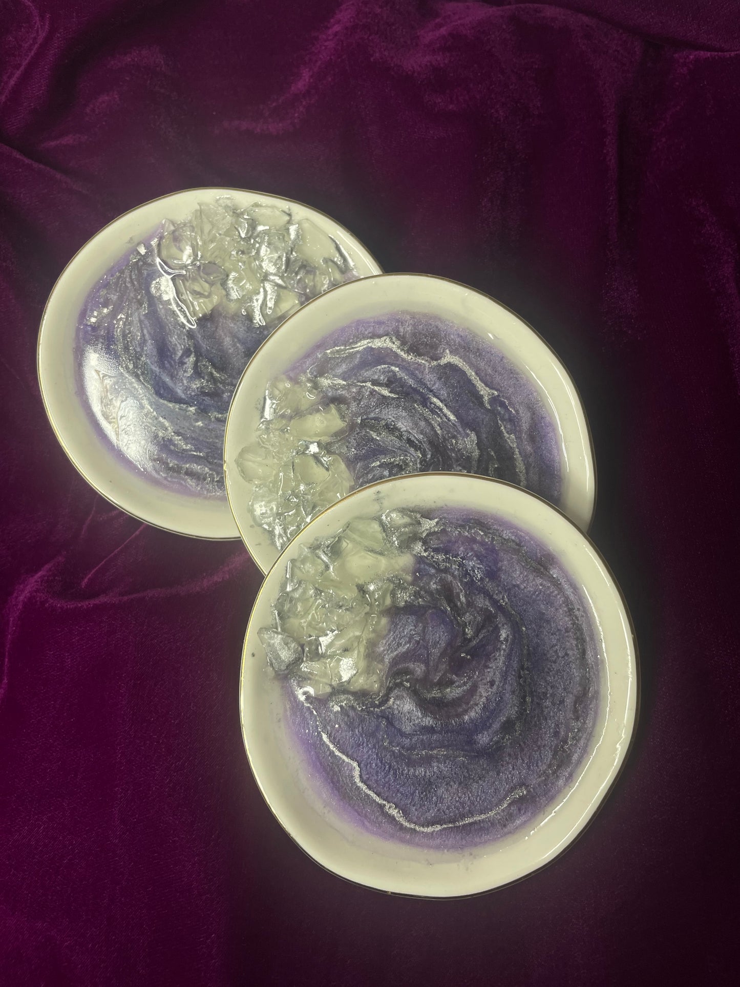 Purple Porcelain Ring Dish