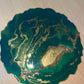 Green and gold - Round Resin Placemat