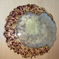 Clear, cream and gold, with rose petals and gold flakes - Round Resin Placemat