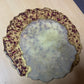 Clear, cream and gold, with rose petals and gold flakes - Round Resin Placemat