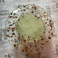 Cream, gold and clear, with rose petals and good flakes Irregular Round Pedestal Resin Cake Stand