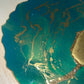 Green and gold - Round Resin Placemat