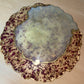 Clear, cream and gold, with rose petals and gold flakes - Round Resin Placemat