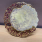 Clear, cream and gold, with rose petals and gold flakes - Round Resin Placemat