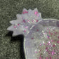 Purple, pink and silver foil glam Pineapple Resin Trinket Tray