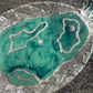 Silver Glitter and green marble geode Pineapple Resin Trinket Tray