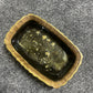 Black and Gold, with gold flakes Rectangle Pleated Resin Trinket Tray