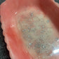 Red and White Marble With Silver Flakes Rectangle Pleated Resin Trinket Tray