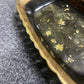 Black and Gold, with gold flakes Rectangle Pleated Resin Trinket Tray