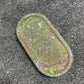 Light pink and light green with silver Flakes Oval Resin Trinket Tray