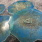 Blue, Clear and Silver Coasters - Set of 4