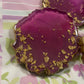 Purple, pinkish ombre, with gold flakes Small Irregular Round Coasters - Set of 4