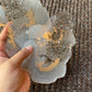 Silver, clear and fireglass Geode Resin Coasters - Set of 4