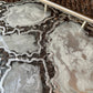 Silver and White Quartz and Glass  - Extra Large Geode Resin Tray