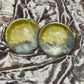 Purple, white and gold Round Resin Coasters - Set of 2