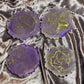 Purple, white and gold Small Irregular Round Coasters - Set of 4