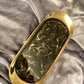 Black and gold , Oval Gold Metal Resin Trinket Tray