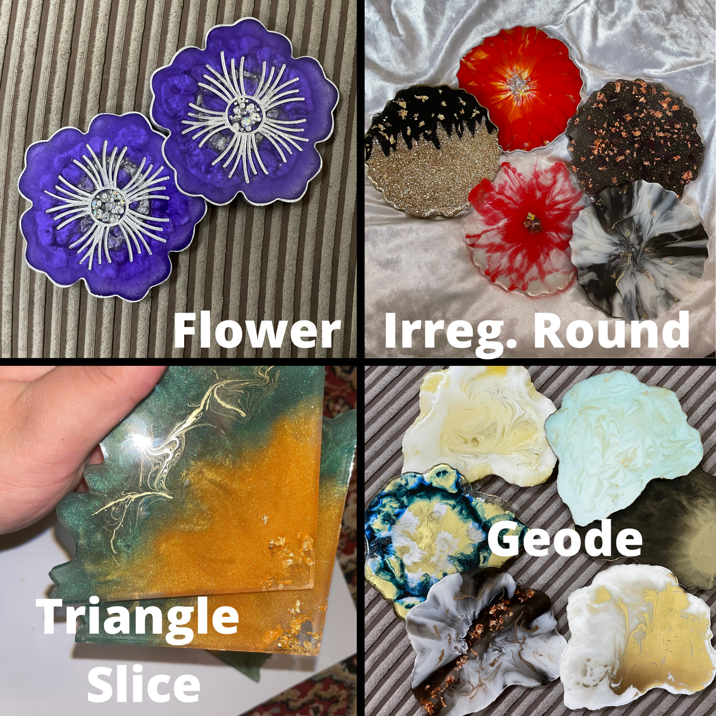 Geode Resin Placemats and Coasters - Custom - EpoxyCore - [shop_type] 