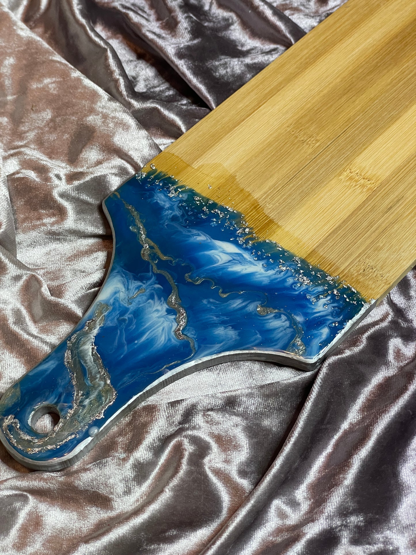 Bamboo Charcuterie Board and Resin Coaster Set - Custom