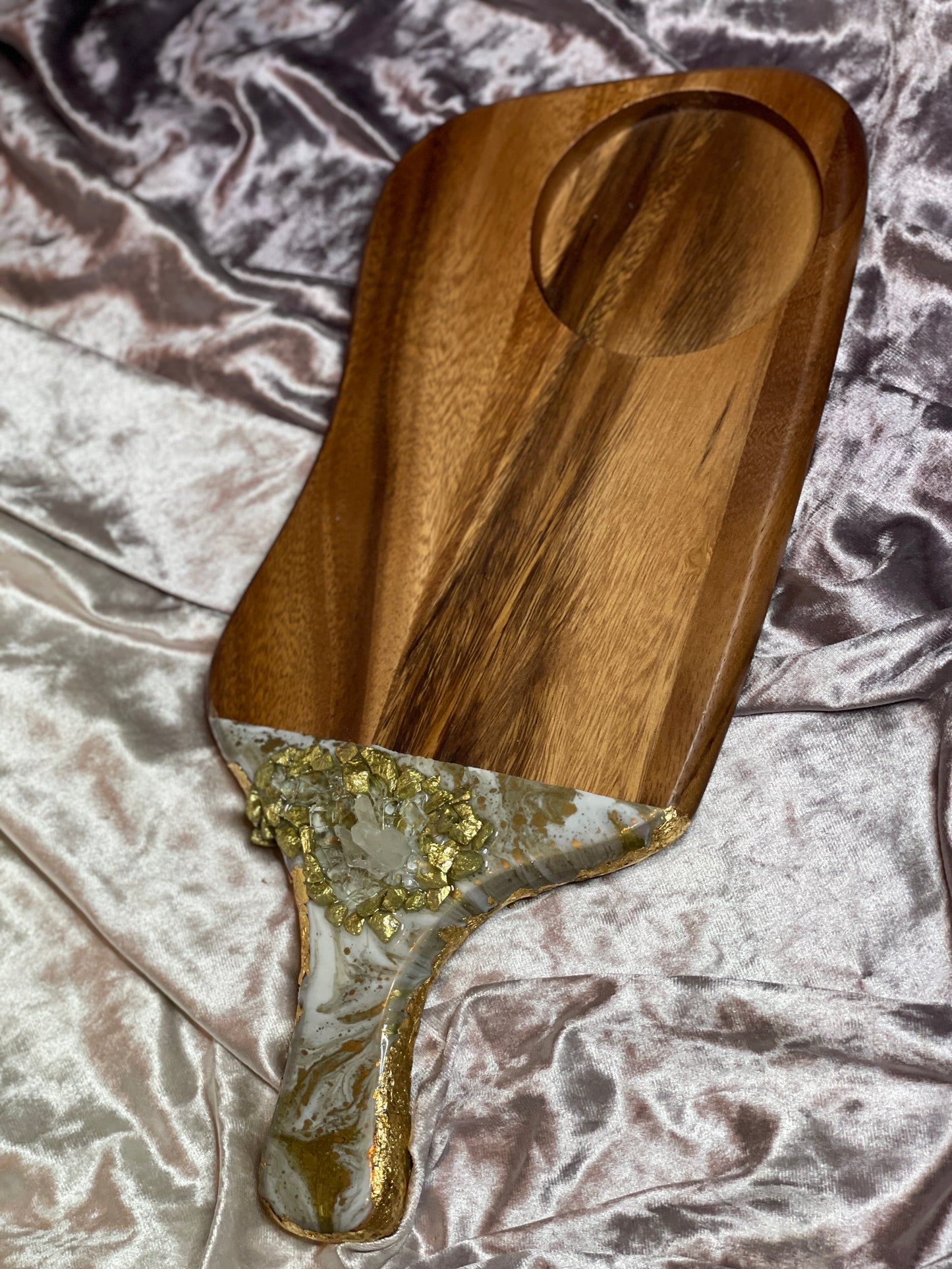 Acacia Resin Irregular Charcuterie Paddle Board 43x19cm - Custom