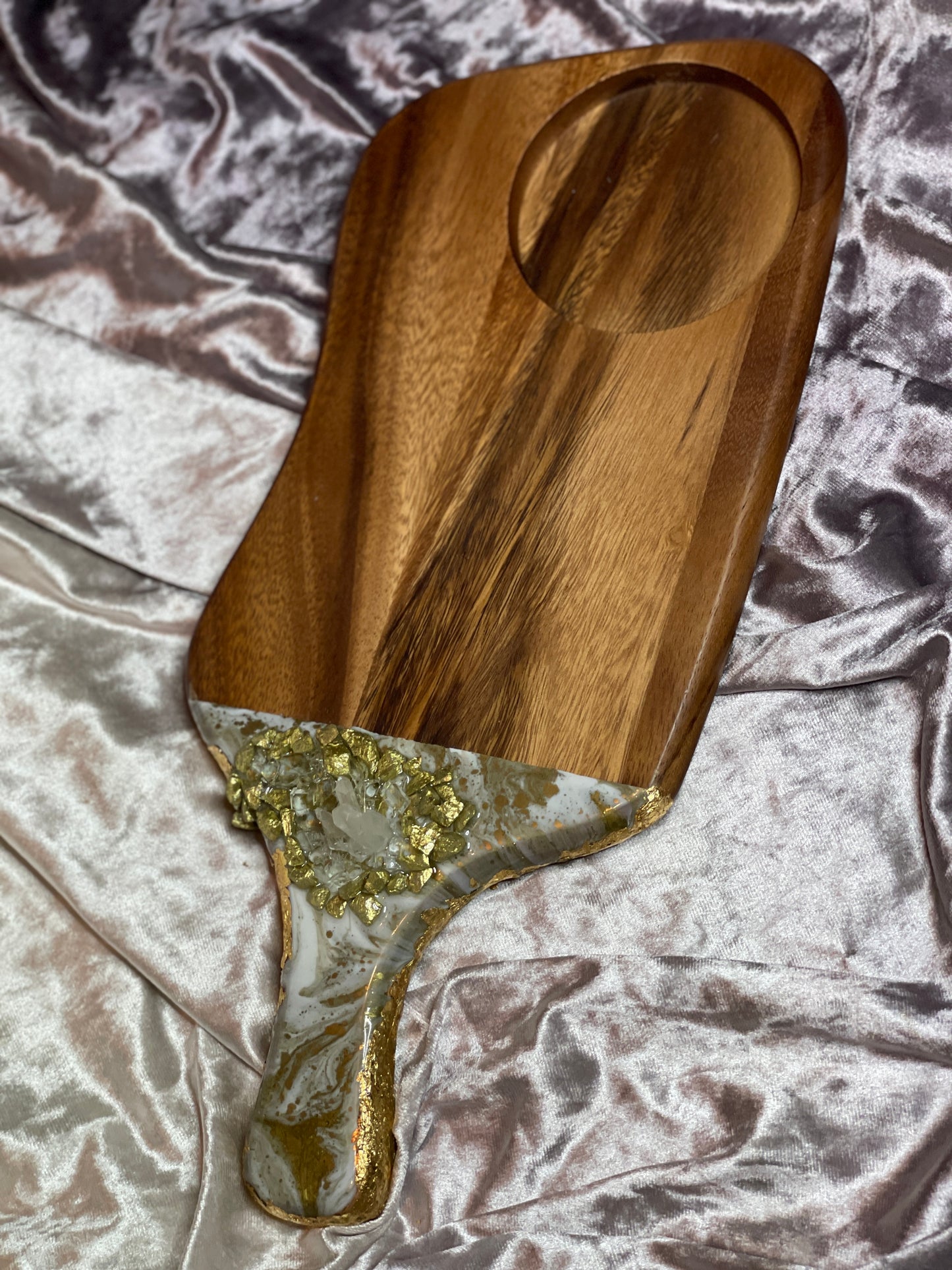 Acacia Resin Irregular Charcuterie Paddle Board 43x19cm - Custom