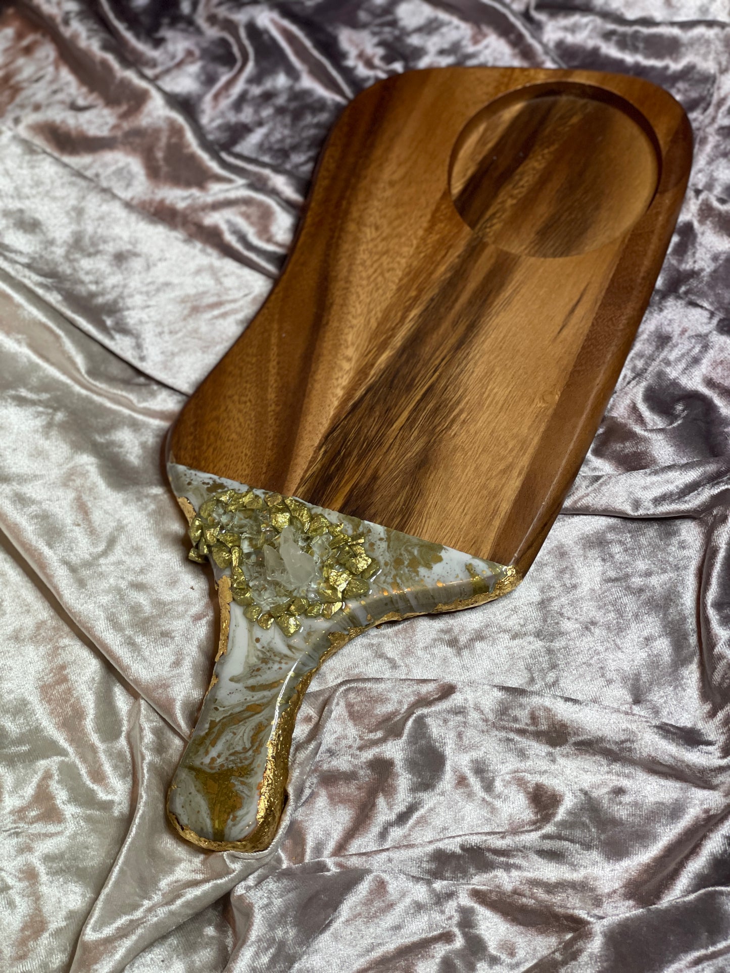 Acacia Resin Irregular Charcuterie Paddle Board 43x19cm - Custom