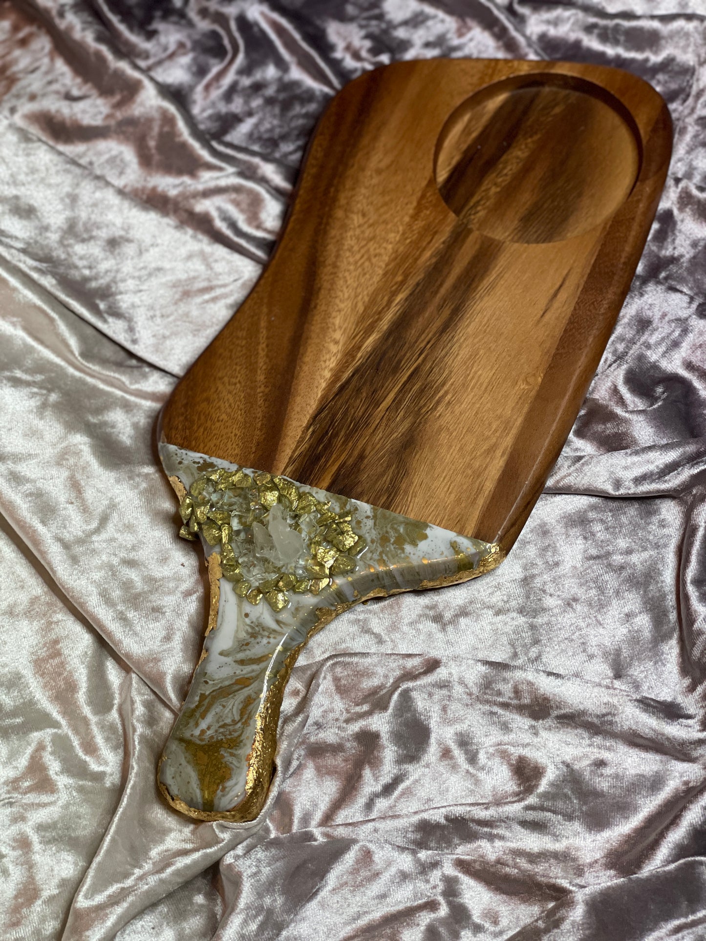 Acacia Resin Irregular Charcuterie Paddle Board 43x19cm - Custom