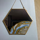 Hexagonal Wall Hanging Resin Mirror - Custom Wall Art