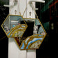 Hexagonal Wall Hanging Resin Mirror - Custom Wall Art