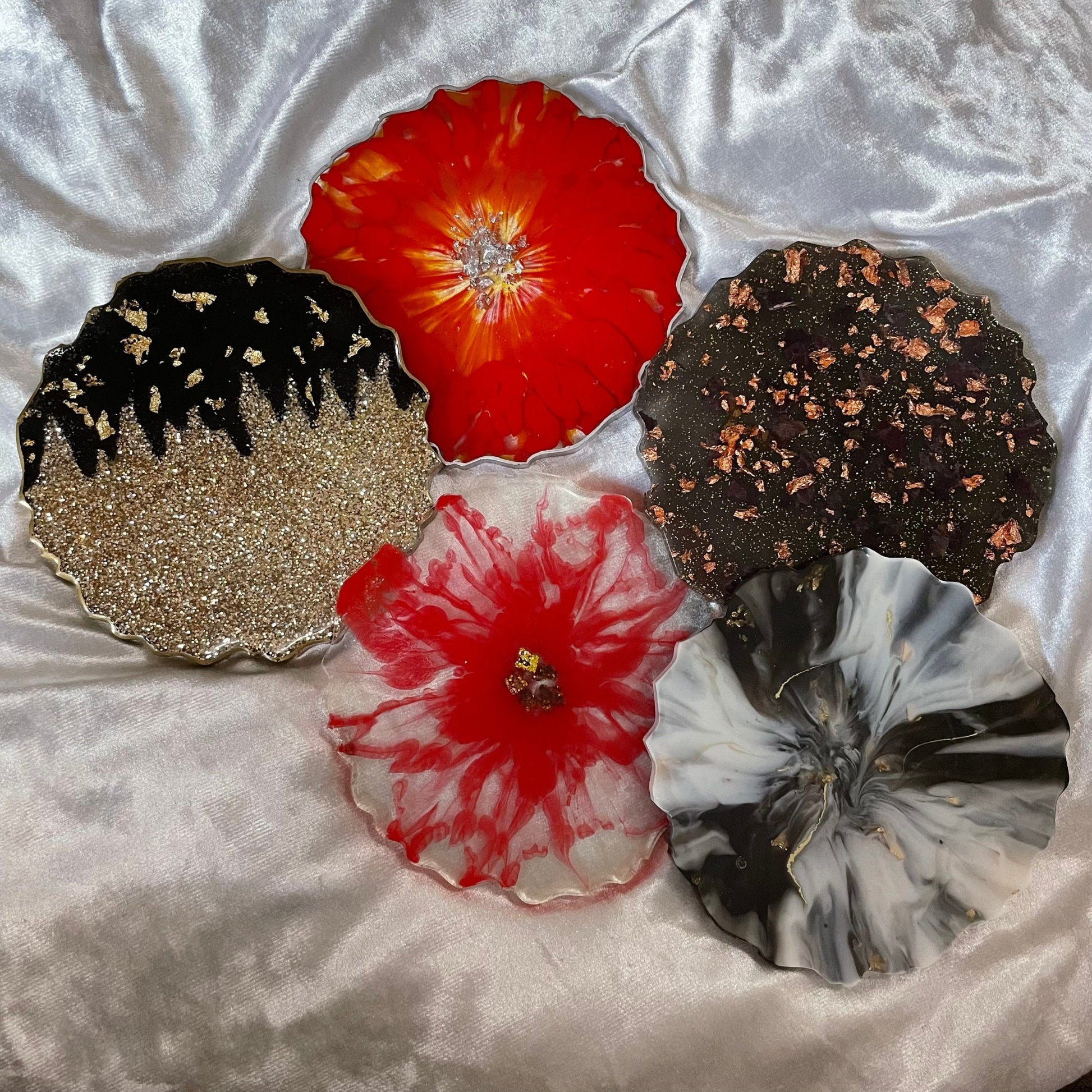 Irregular Round Geode Resin Coasters - Custom - EpoxyCore - [shop_type] 