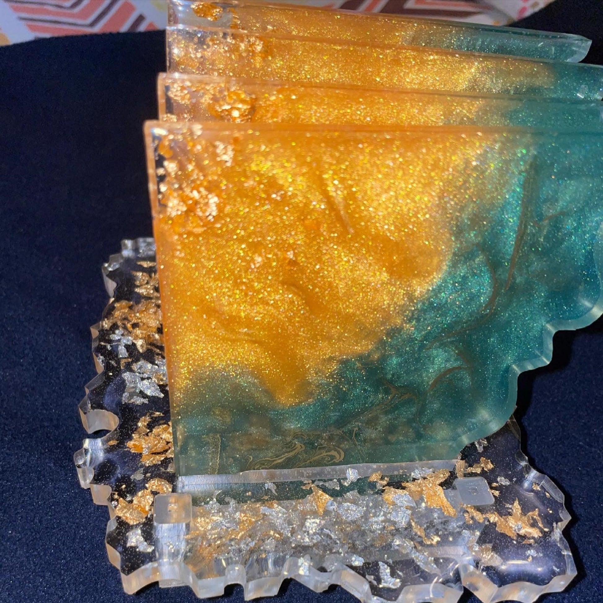 Triangle Slice Agate Resin Coasters - Custom - EpoxyCore - [shop_type] 