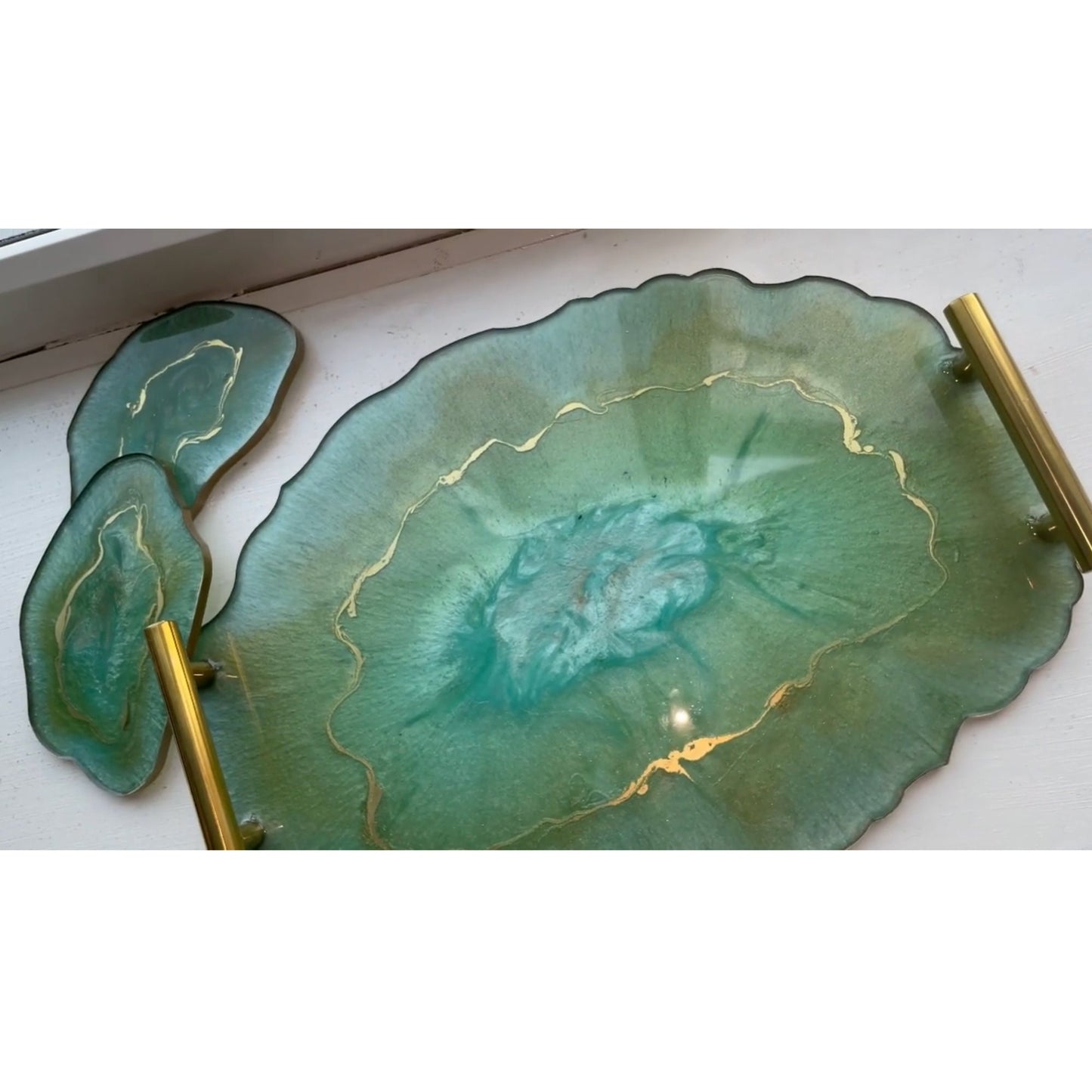 Oval Geode Resin Tray - Custom - EpoxyCore - [shop_type] 