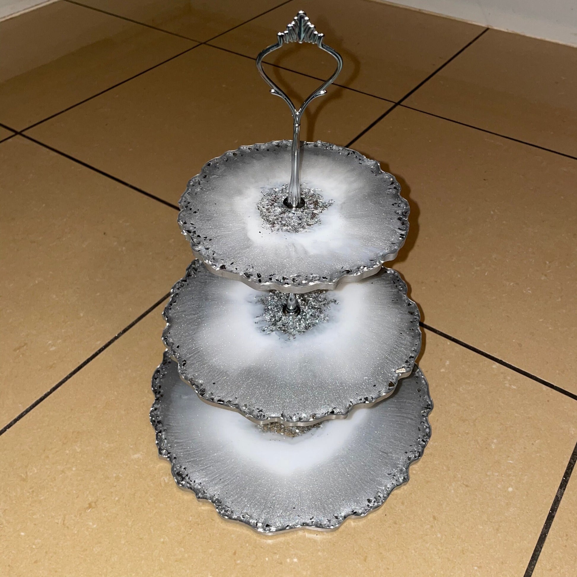 Three Tier Resin Cake Stand - Custom - EpoxyCore - [shop_type] 