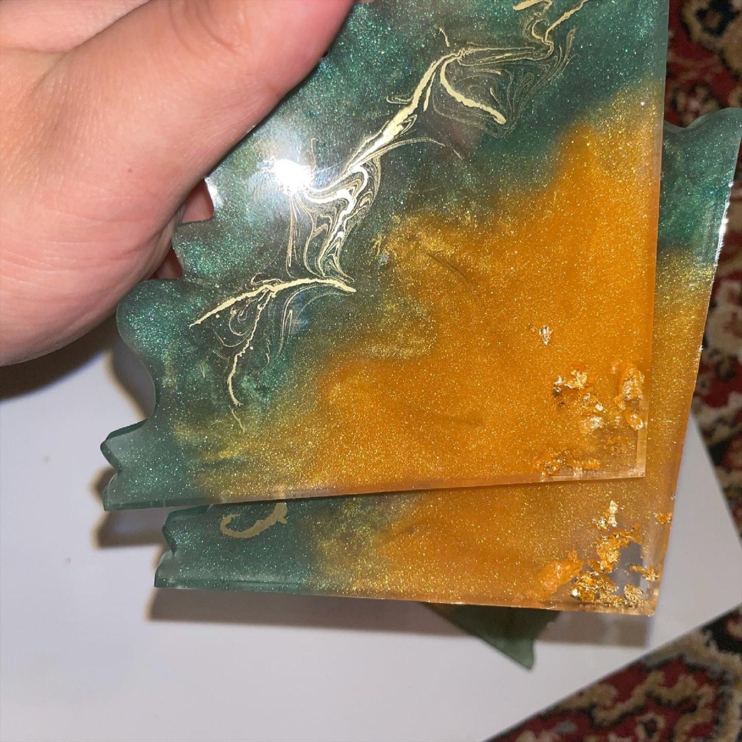 Triangle Slice Agate Resin Coasters - Custom - EpoxyCore - [shop_type] 