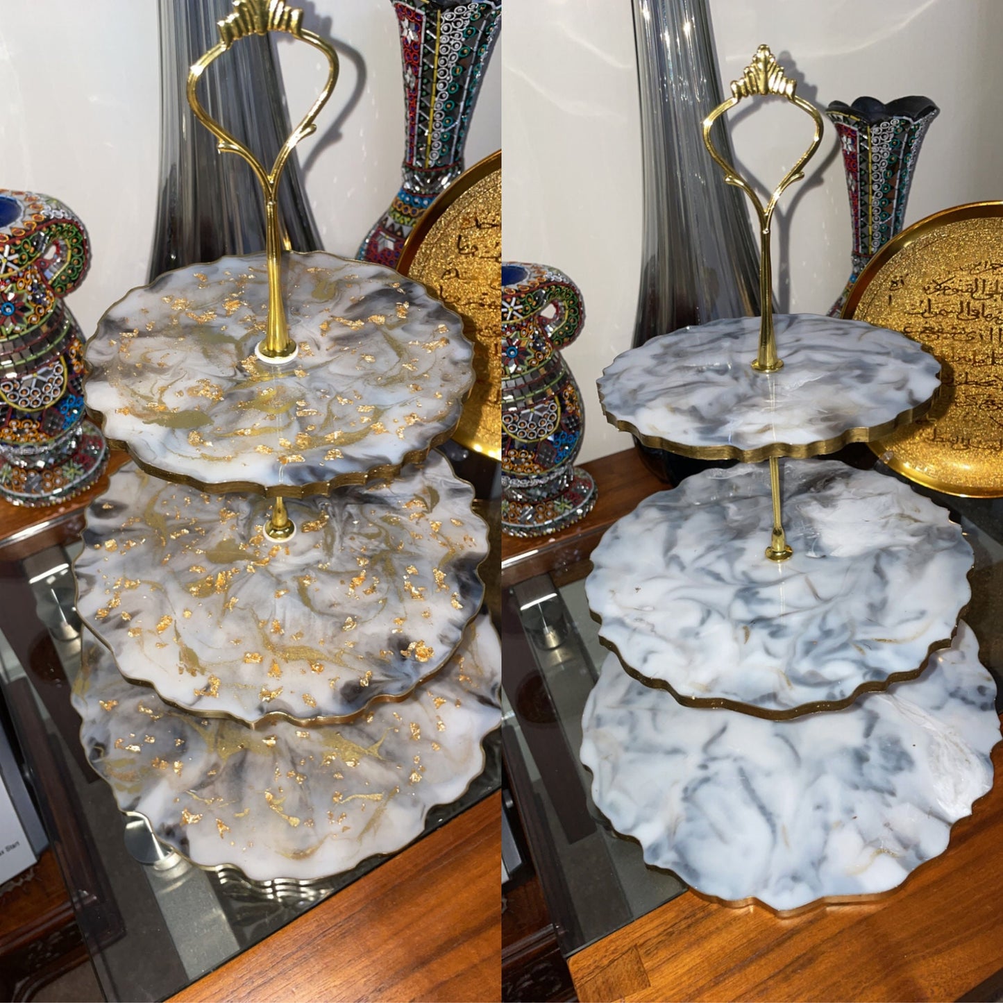 Three Tier Resin Cake Stand - Custom - EpoxyCore - [shop_type] 