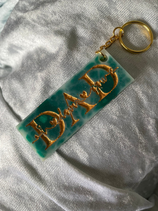 “DAD - I love you” Resin Keyring - Custom - EpoxyCore - [shop_type] 