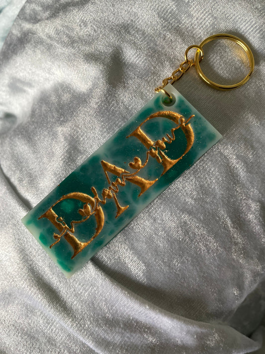 “DAD - I love you” Resin Keyring - Custom - EpoxyCore - [shop_type] 