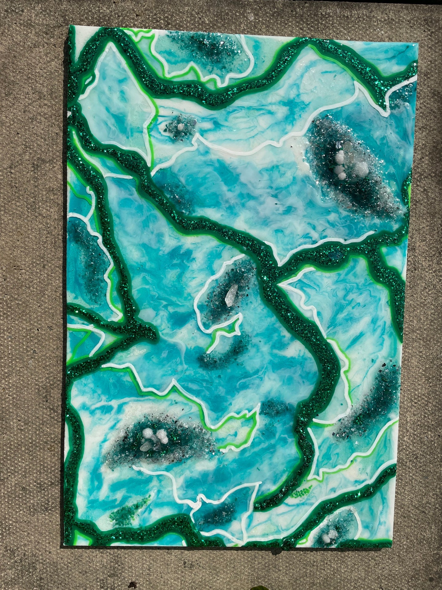 Moss Agate Inspired Resin Wall Art - Original - EpoxyCore - [shop_type] 