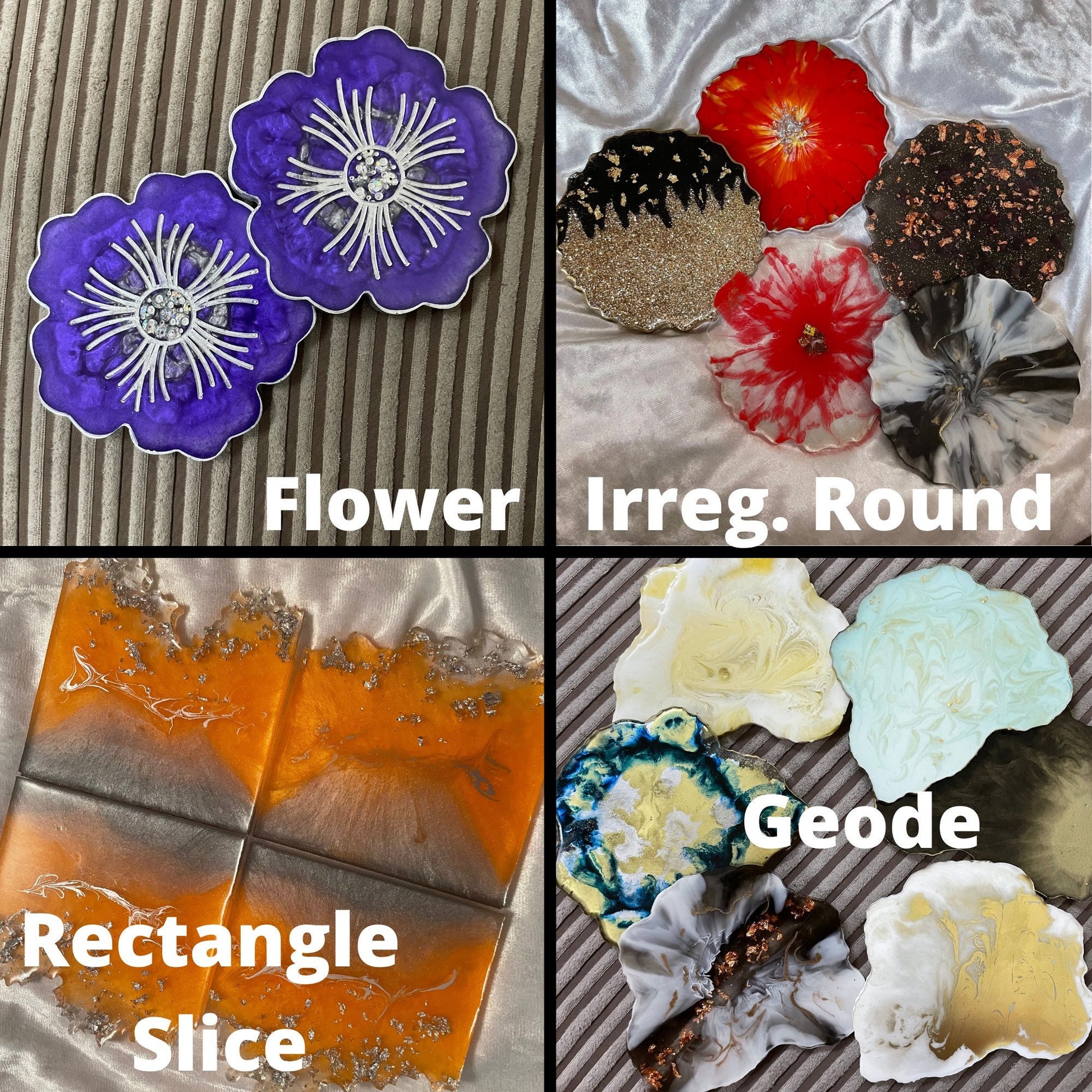 Round Resin Tray + Coasters - Custom - EpoxyCore - [shop_type] 