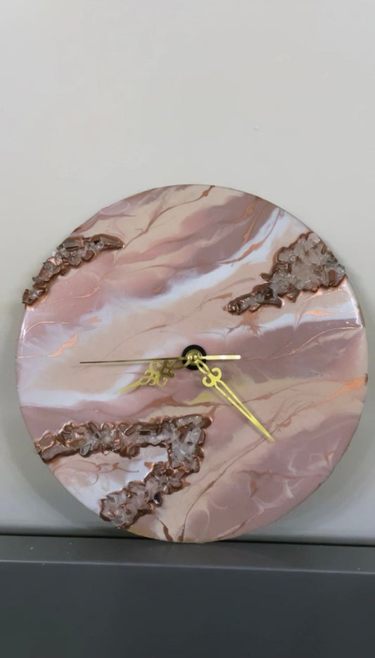 Round Resin Clock Wall Art 30cm - Custom - EpoxyCore - [shop_type] 