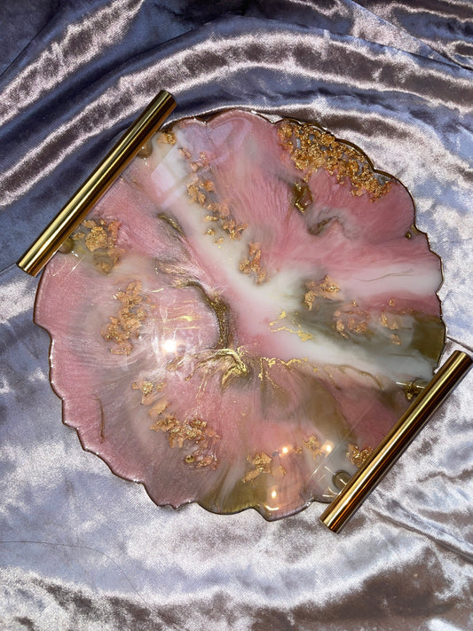 Round Geode Resin Tray - Custom - EpoxyCore - [shop_type] 