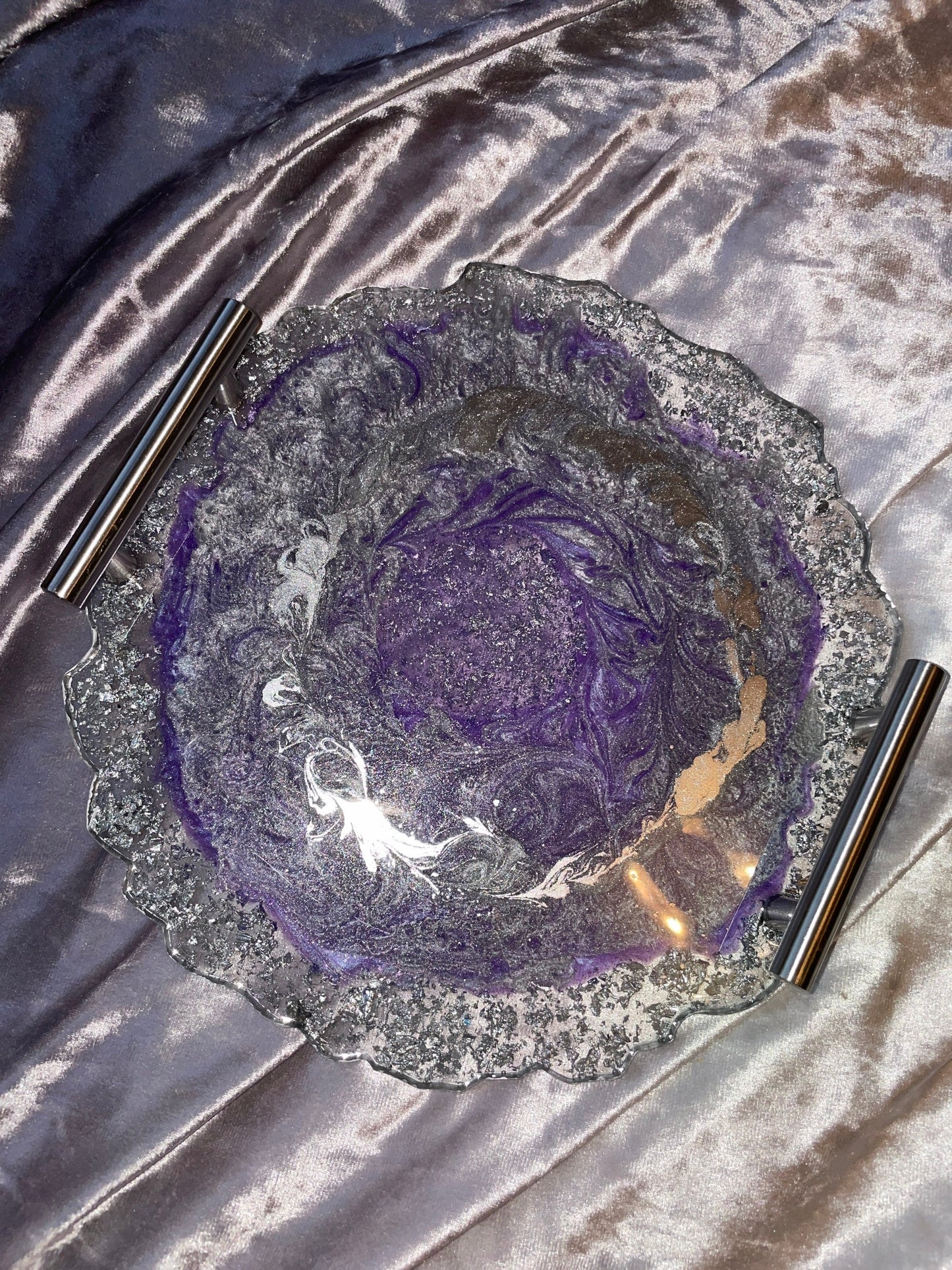 Round Geode Resin Tray - Custom - EpoxyCore - [shop_type] 