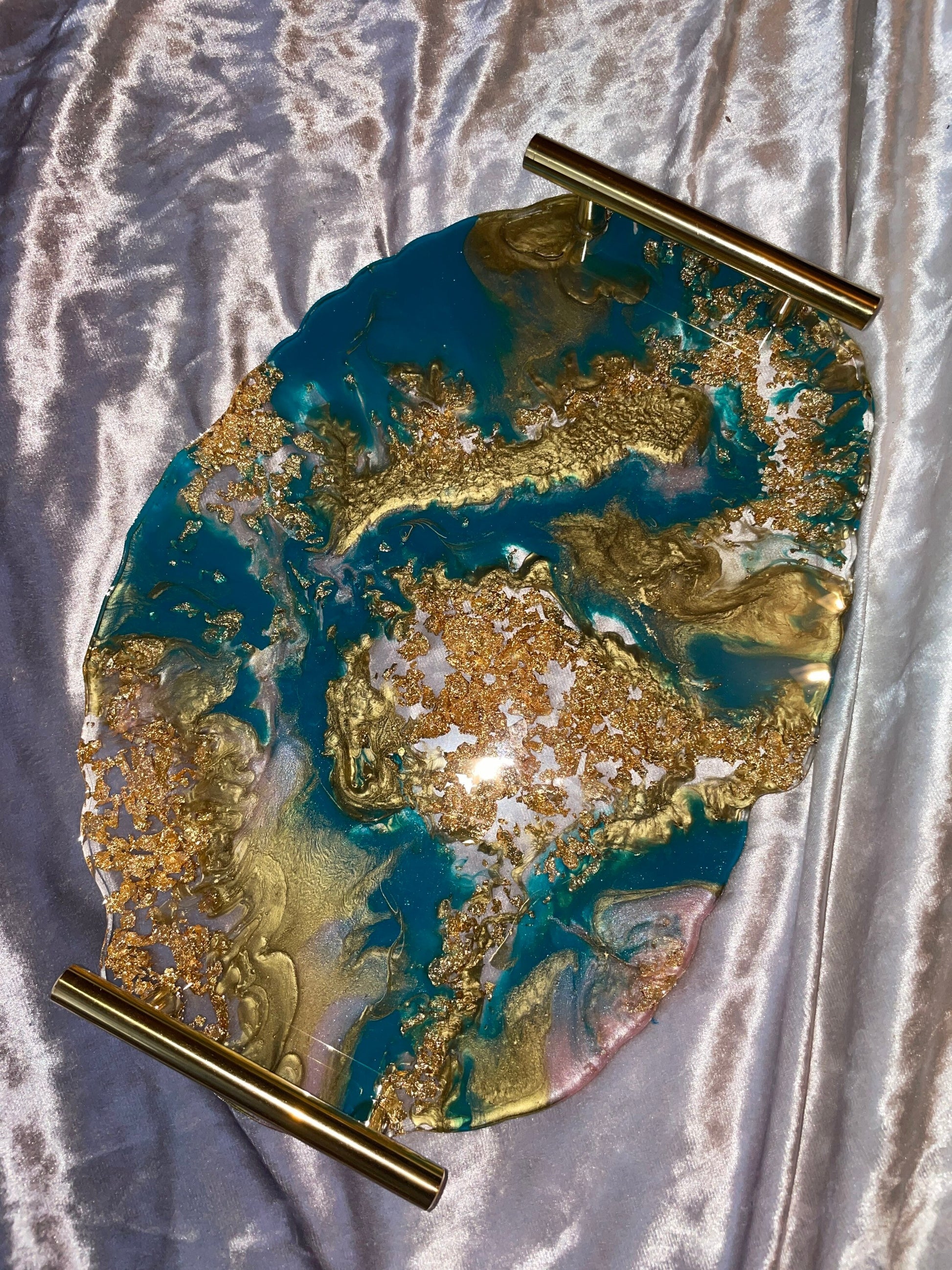 Oval Geode Resin Tray - Custom - EpoxyCore - [shop_type] 